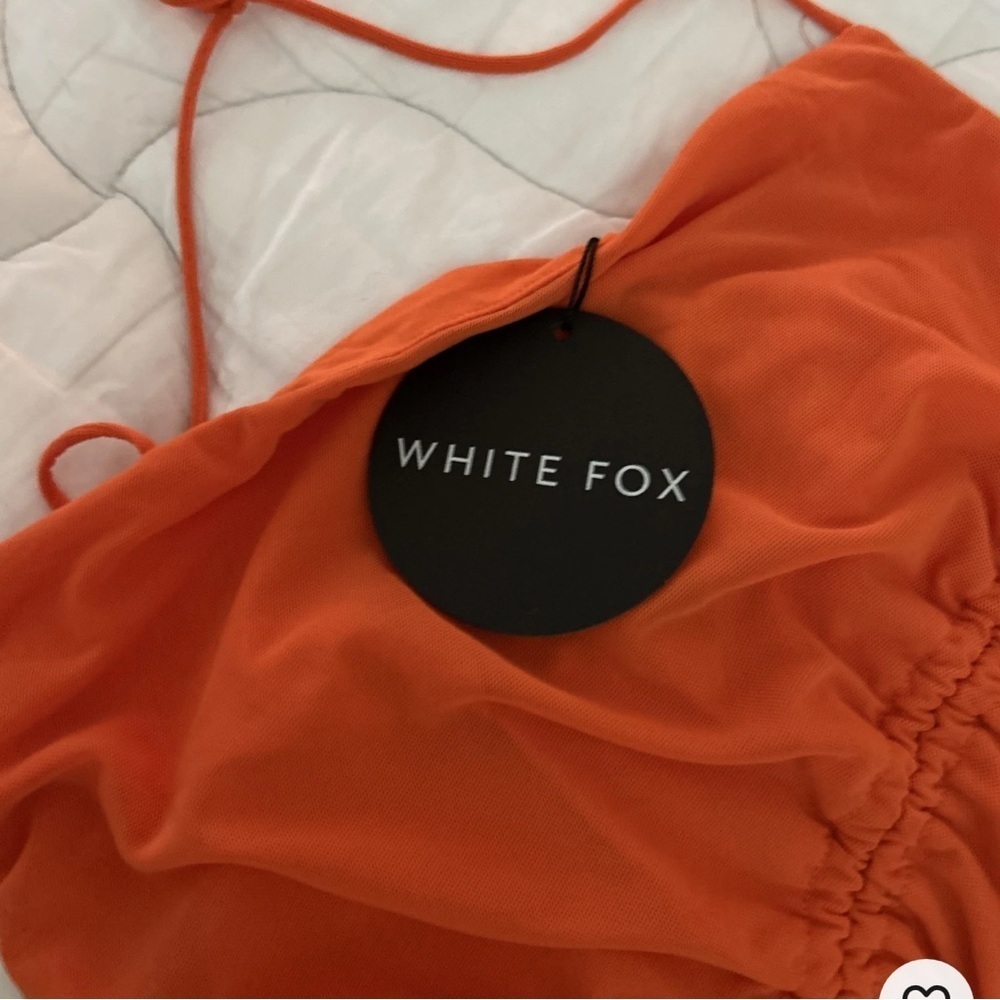 White Fox Said And Done mini dress orange small NWT - Picture 2 of 4